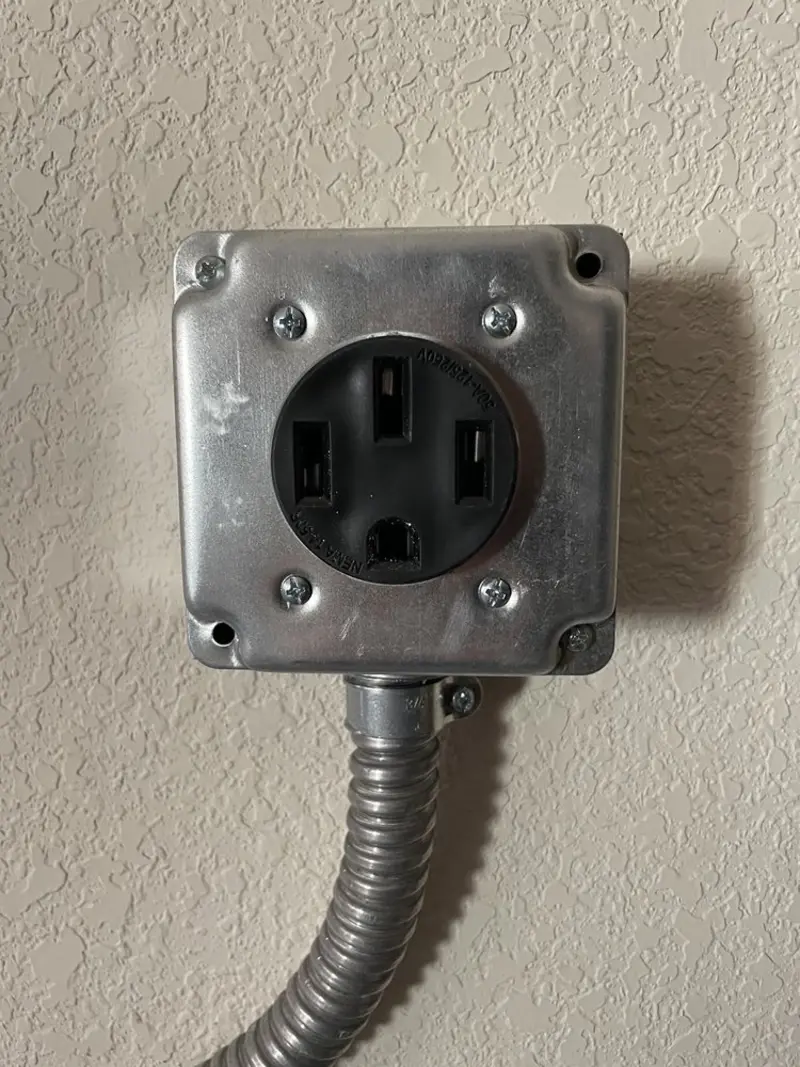 NEMA 14-50 outlet installed for Electrical Panel Upgrade in Warren